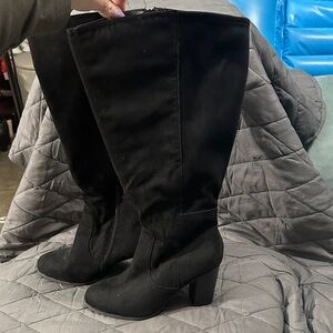 Style & Co. Black Heeled Boots WIDE CALF
